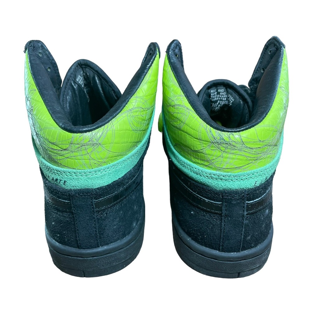 Nike Le Terme Swoosh Black and Green Sneakers‎ 313385-003 Men's SIZE 8.5 - Picture 8 of 13